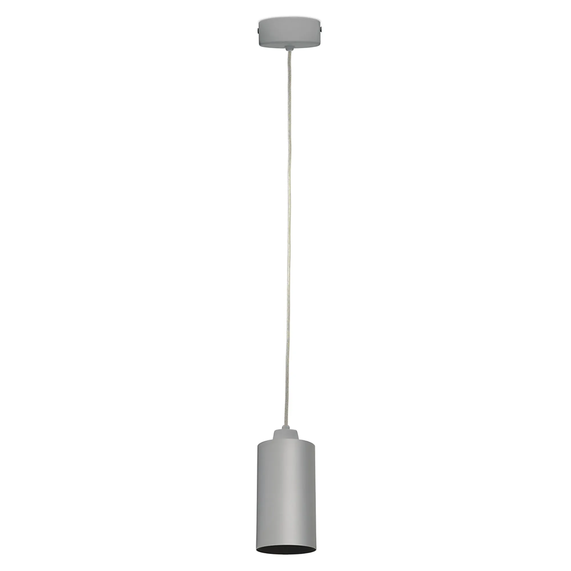 DL350001  Eos 15 P, 15W Silver & Black LED Pendant Spotlight 1180lm 10° 2700K IP20